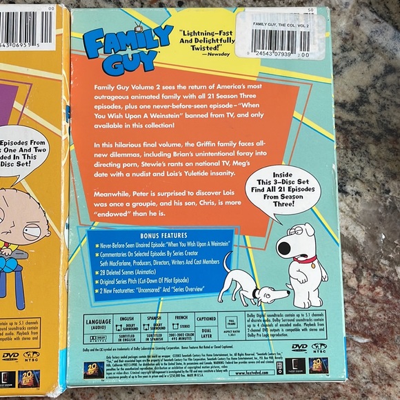 3/$10 Family Guy” Seasons 1,2,3 - Picture 4 of 4